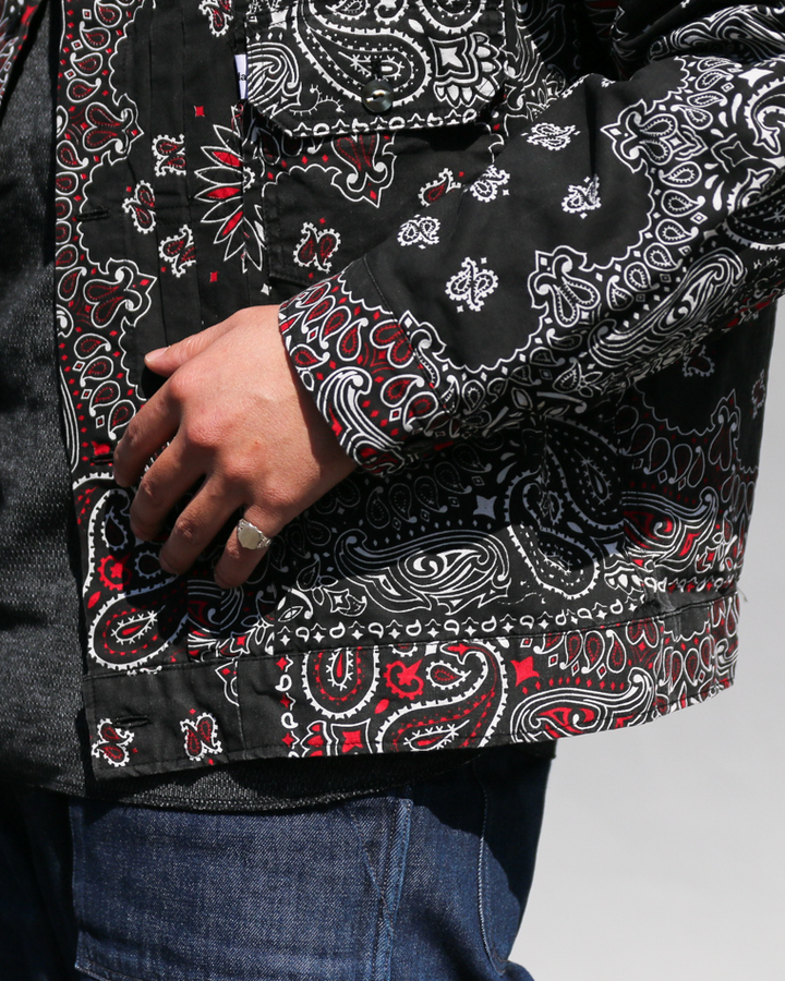 redad  made in USA Bandana Remake 1st Jacket Black 2