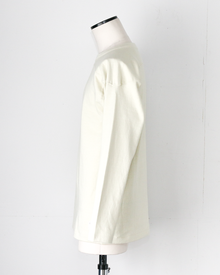 WAREHOUSE Lot 5913 LONG SLEEVE FOOTBALL TEE PLAIN Cream