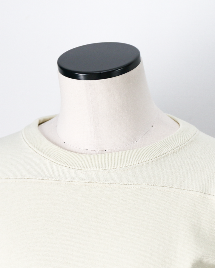 WAREHOUSE Lot 5913 LONG SLEEVE FOOTBALL TEE PLAIN Cream