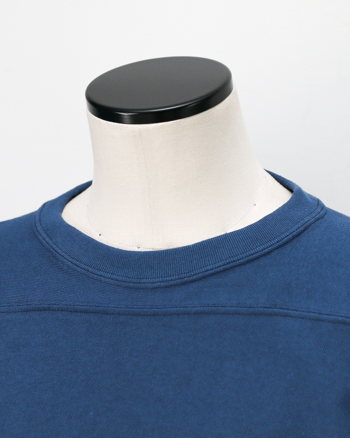 WAREHOUSE Lot 5913 LONG SLEEVE FOOTBALL TEE PLAIN Blue