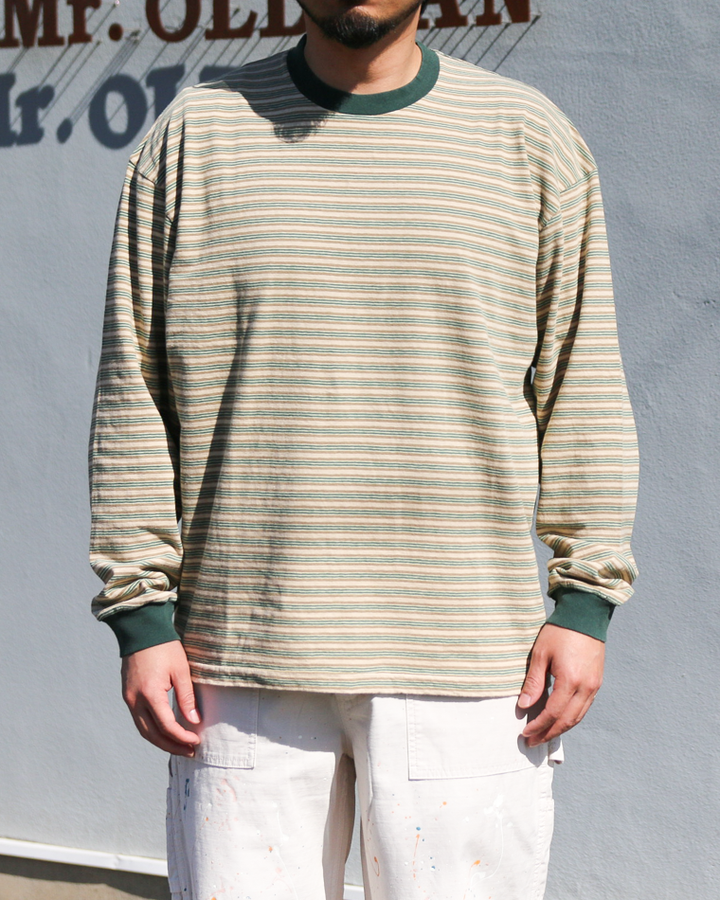 Unison Special Giant Multi Border L/S Tee Green