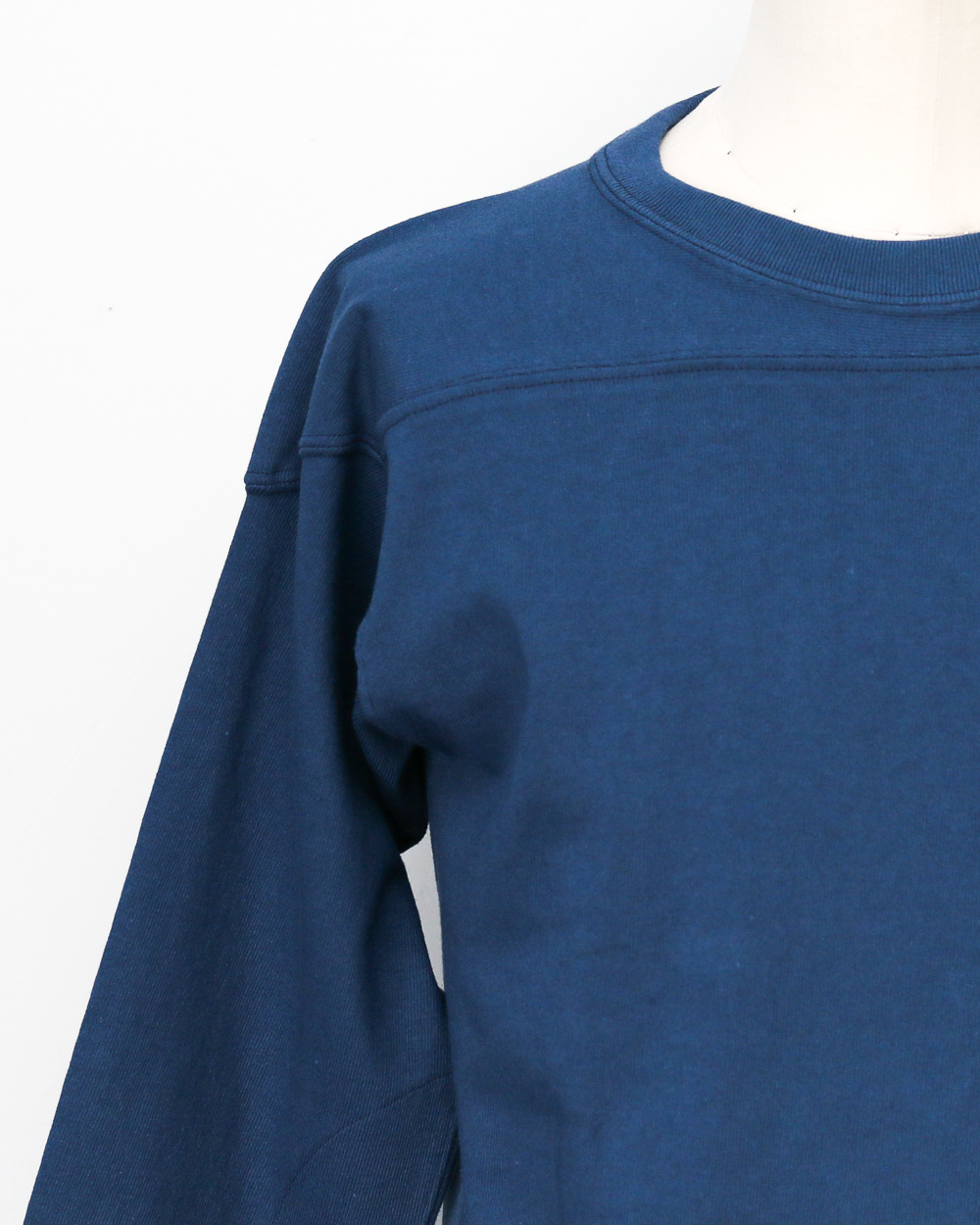 WAREHOUSE Lot 5913 LONG SLEEVE FOOTBALL TEE PLAIN Blue