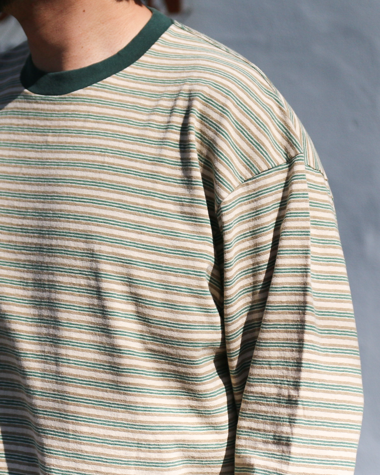 Unison Special Giant Multi Border L/S Tee Green