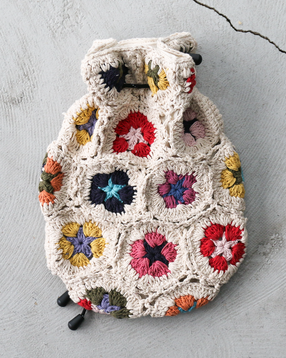 MacMahon Knitting Mills Pochette-Chain Flower White