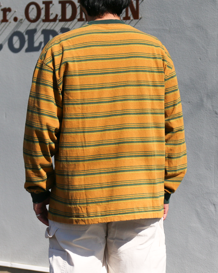 Unison Special Giant Multi Border L/S Tee Mustard