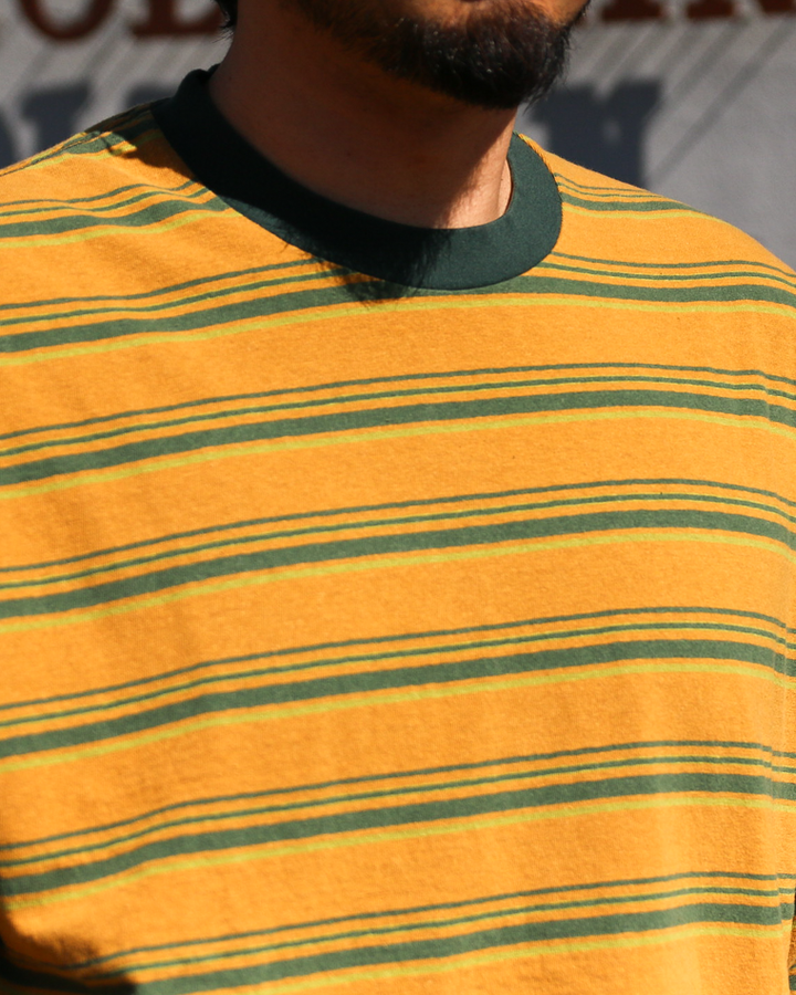 Unison Special Giant Multi Border L/S Tee Mustard