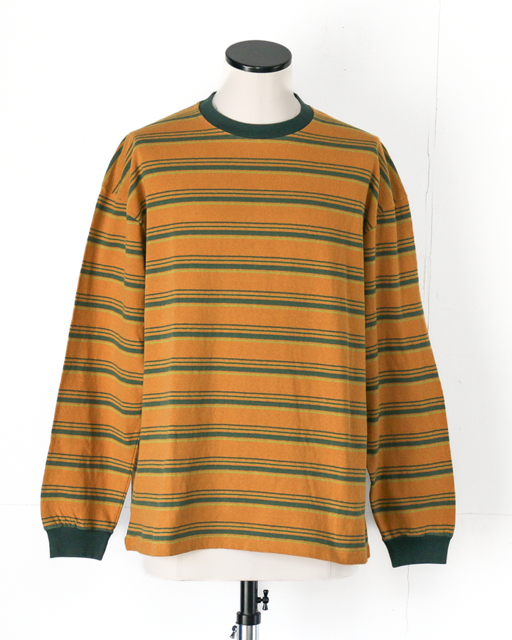 Unison Special Giant Multi Border L/S Tee Mustard