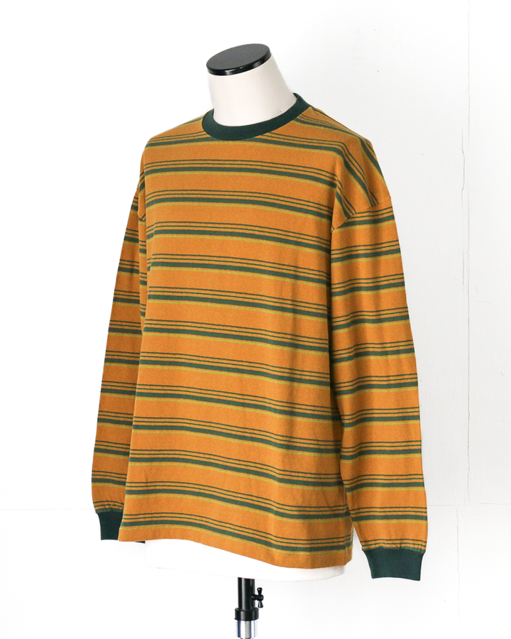 Unison Special Giant Multi Border L/S Tee Mustard