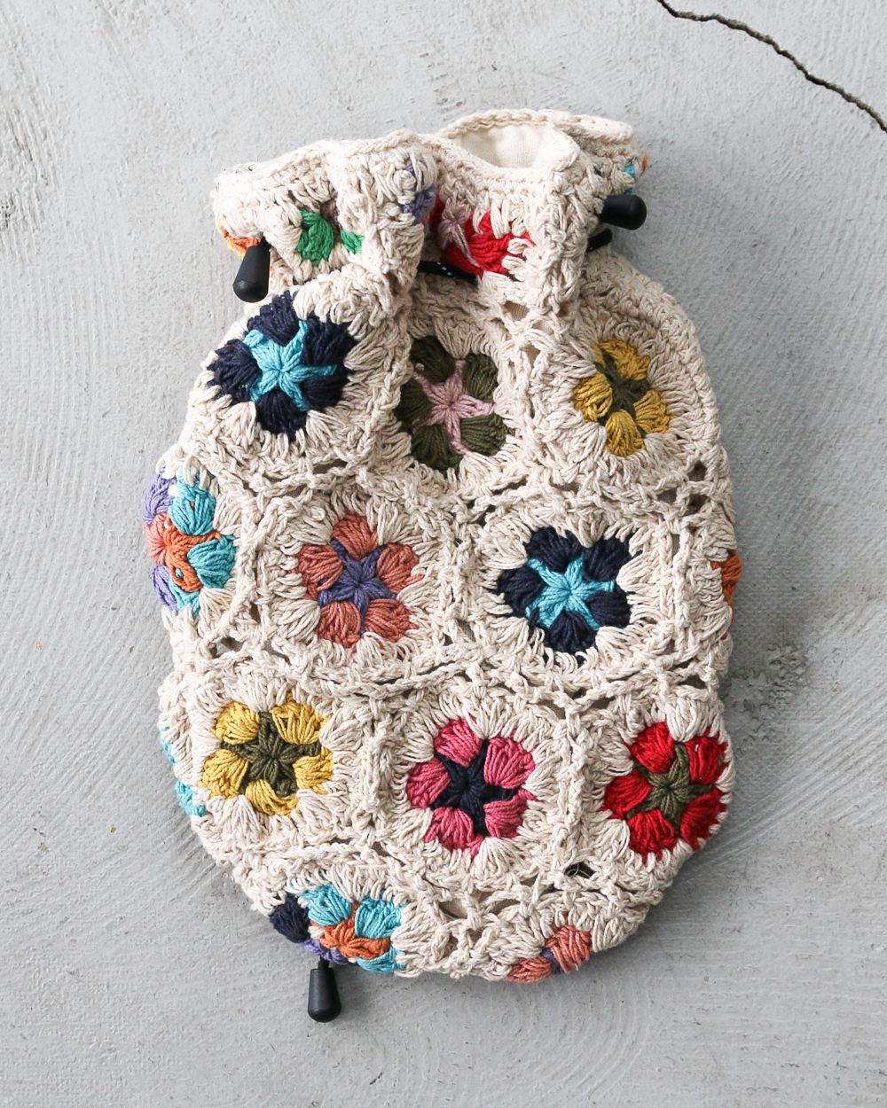 MacMahon Knitting Mills Pochette-Chain Flower White