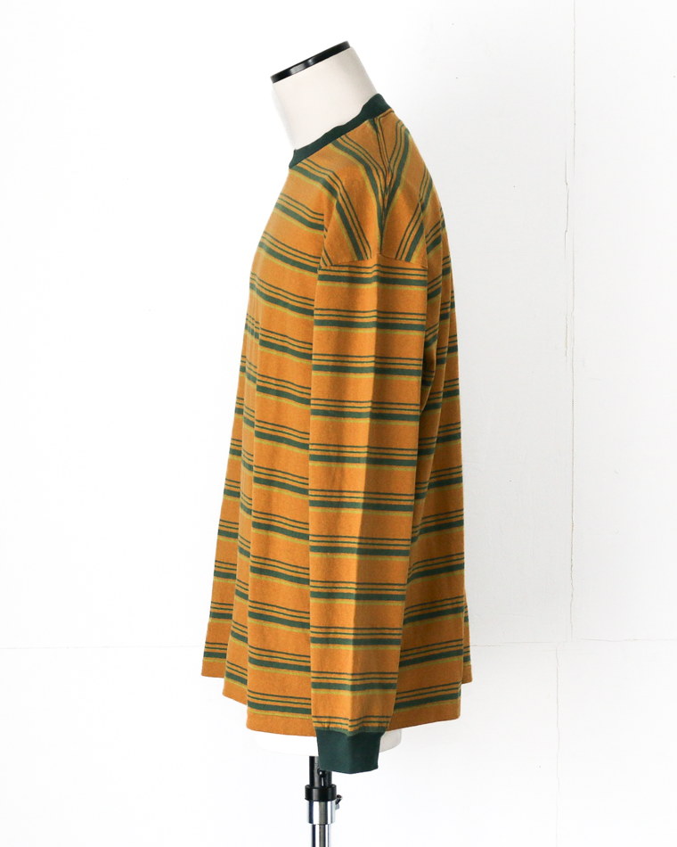 Unison Special Giant Multi Border L/S Tee Mustard