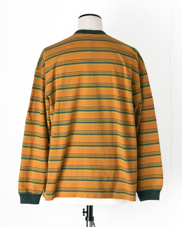 Unison Special Giant Multi Border L/S Tee Mustard