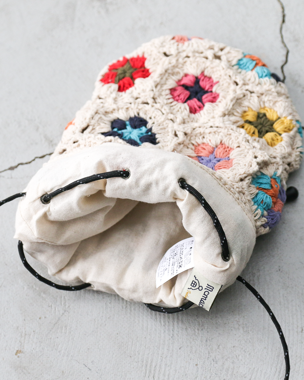 MacMahon Knitting Mills Pochette-Chain Flower White