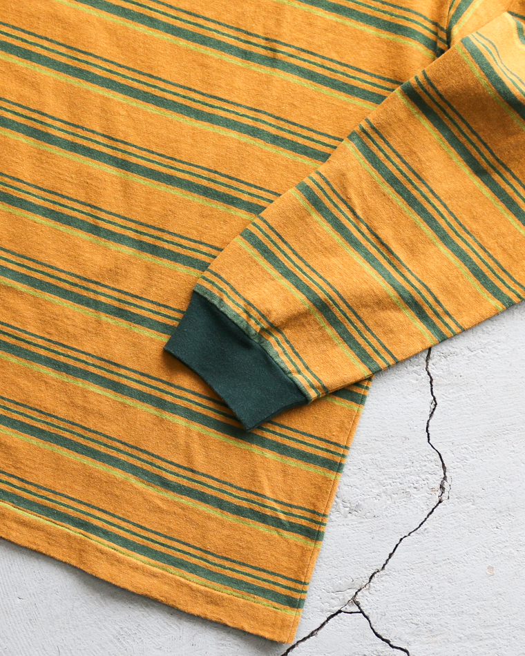 Unison Special Giant Multi Border L/S Tee Mustard