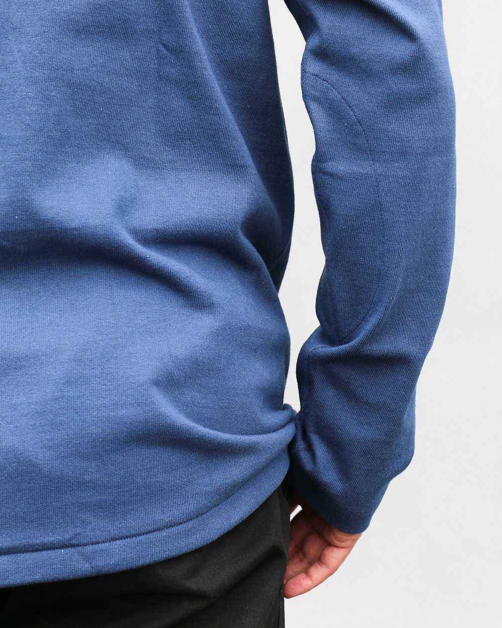 WAREHOUSE Lot 5913 LONG SLEEVE FOOTBALL TEE PLAIN Blue
