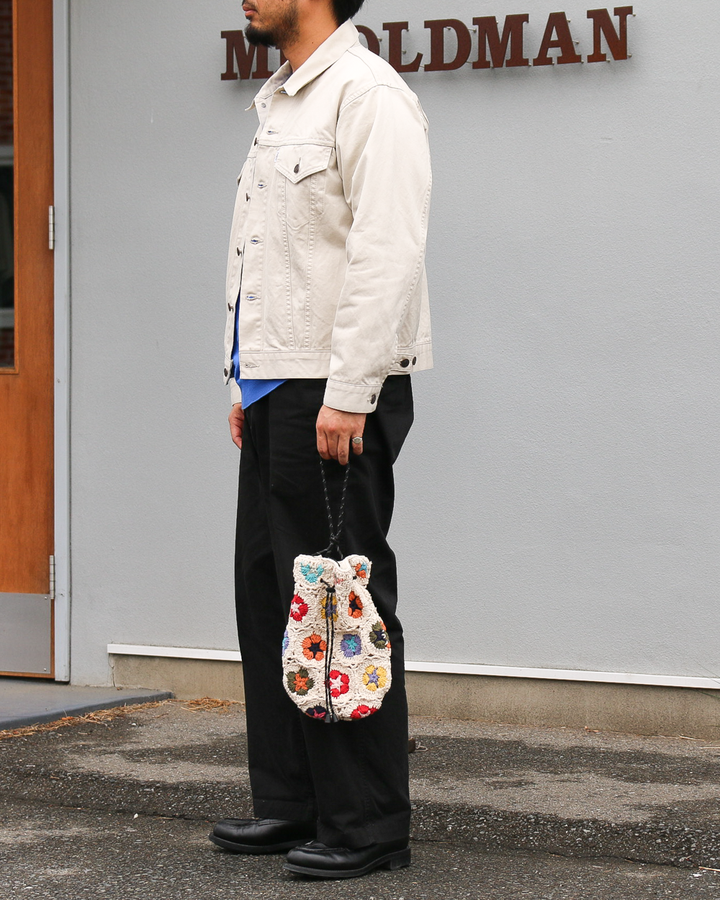 MacMahon Knitting Mills Pochette-Chain Flower White