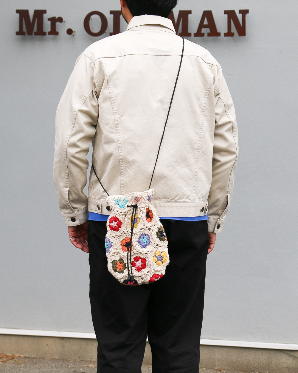 MacMahon Knitting Mills Pochette-Chain Flower White