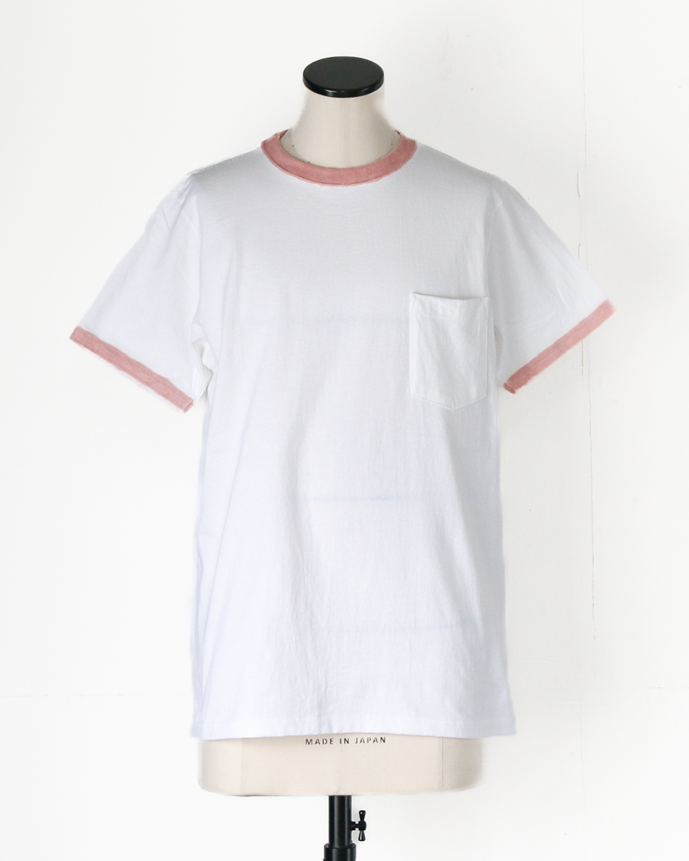 GOODWEAR S/S POCKET TEE HAND PAINT White/Pink