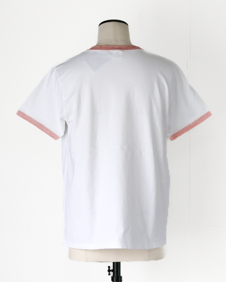 GOODWEAR S/S POCKET TEE HAND PAINT White/Pink