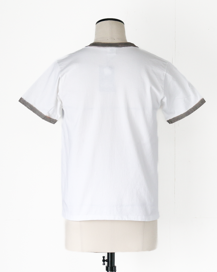 GOODWEAR S/S POCKET TEE HAND PAINT White/Grey