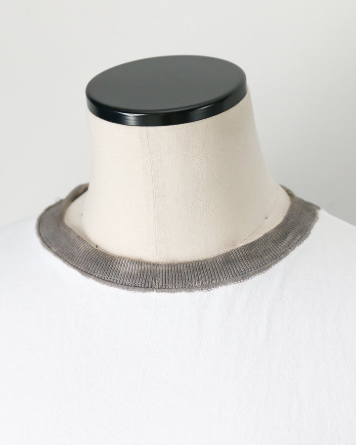 GOODWEAR S/S POCKET TEE HAND PAINT White/Grey