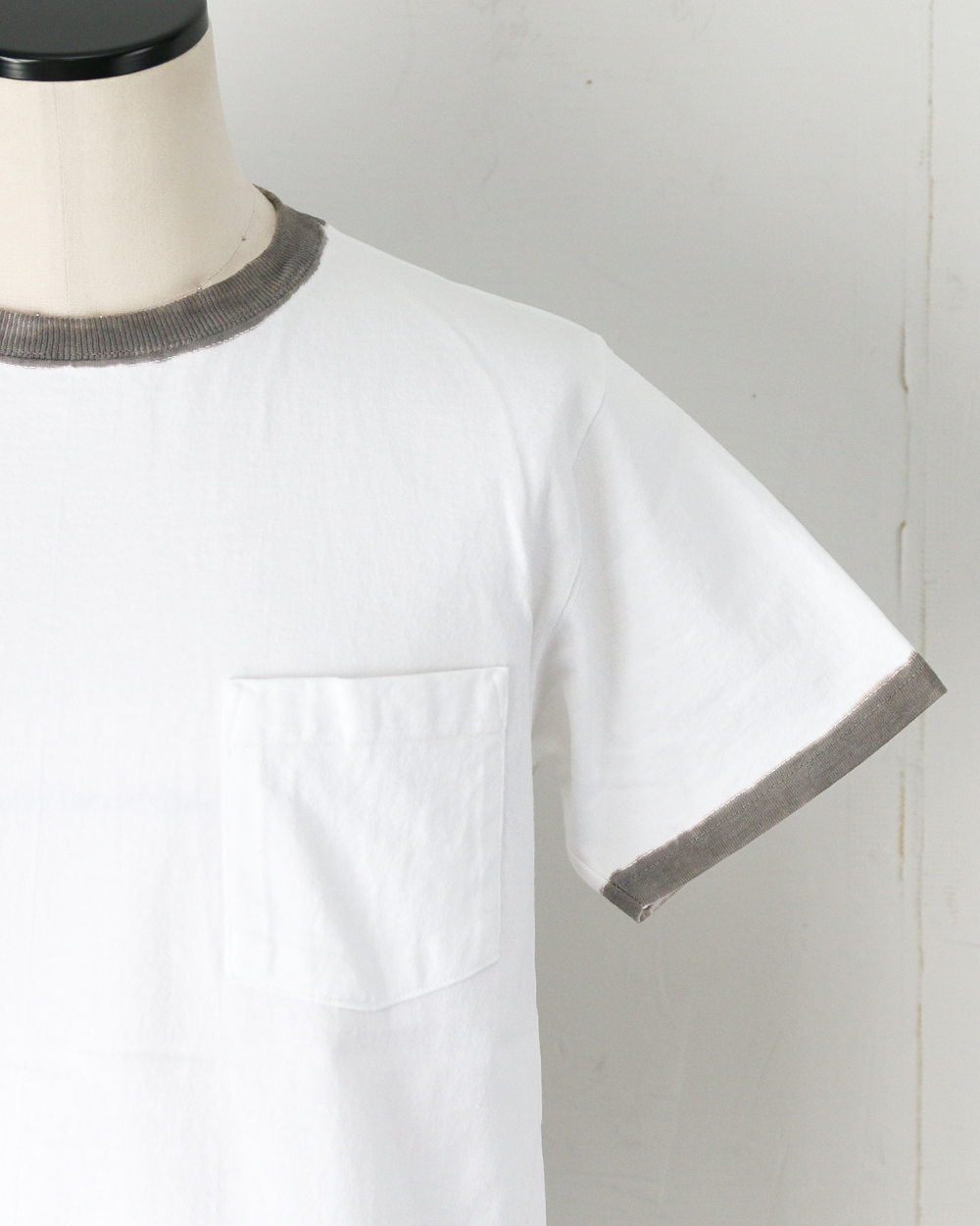 GOODWEAR S/S POCKET TEE HAND PAINT White/Grey