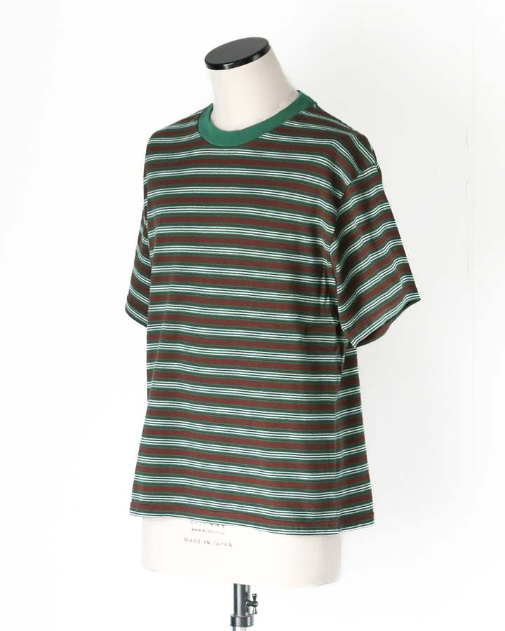 WALLA WALLA SPORT S/S STRIPE TEE Brown/Green