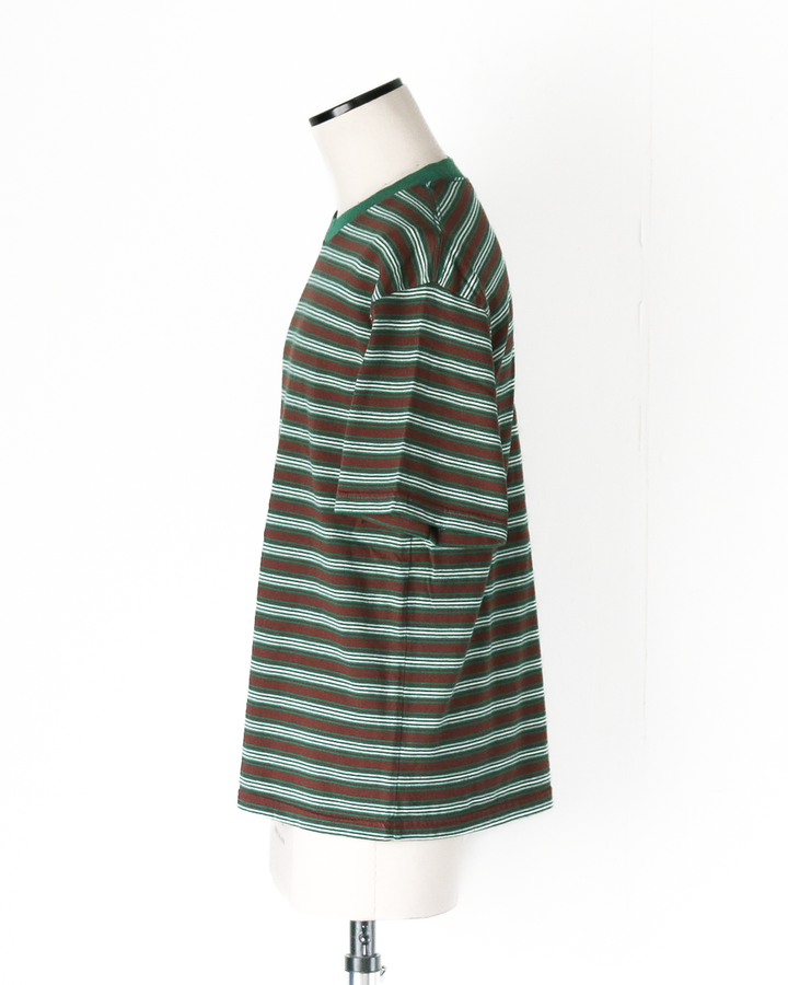 WALLA WALLA SPORT S/S STRIPE TEE Brown/Green