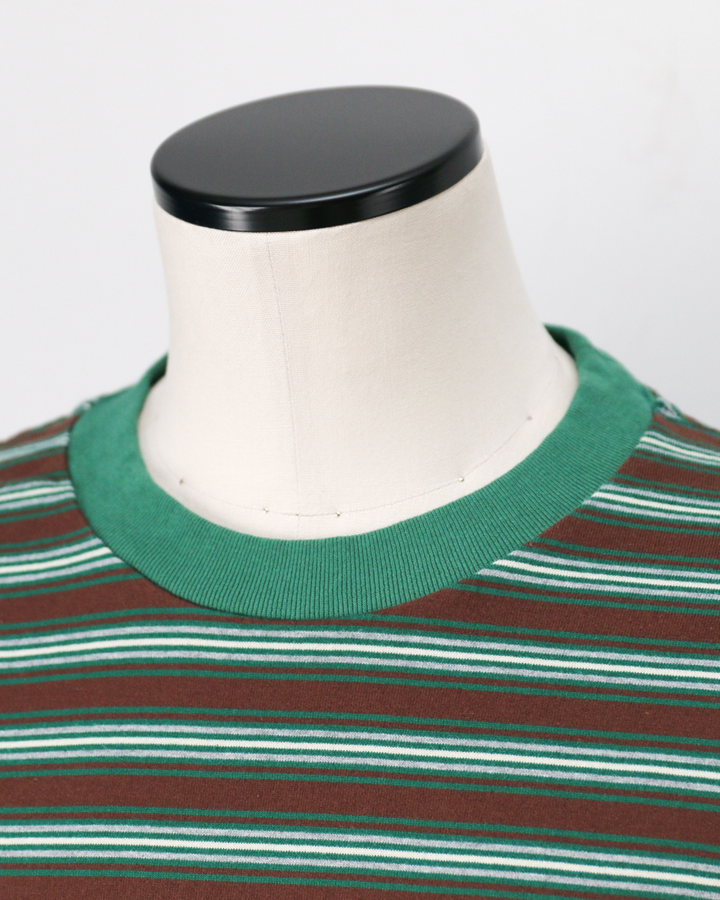 WALLA WALLA SPORT S/S STRIPE TEE Brown/Green