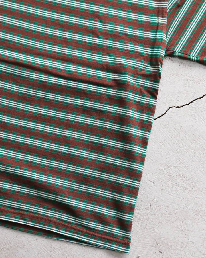 WALLA WALLA SPORT S/S STRIPE TEE Brown/Green