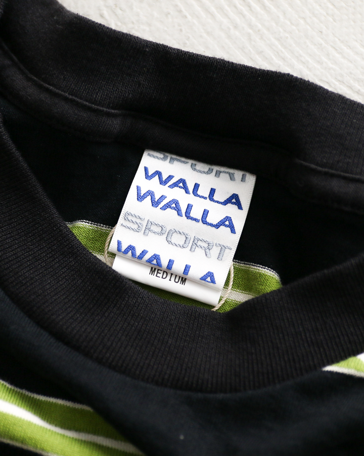 WALLA WALLA SPORT S/S STRIPE TEE Black/Green