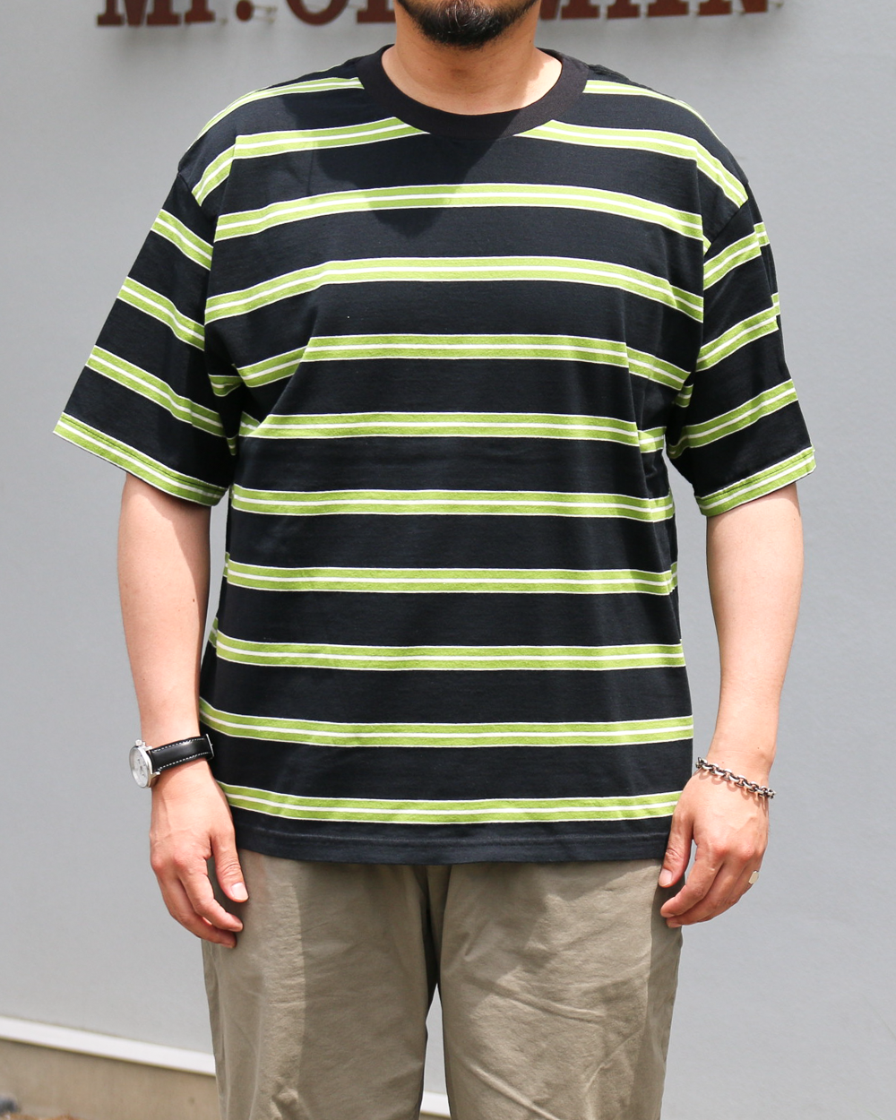 WALLA WALLA SPORT S/S STRIPE TEE Black/Green