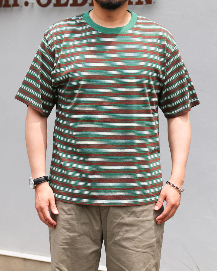 WALLA WALLA SPORT S/S STRIPE TEE Brown/Green