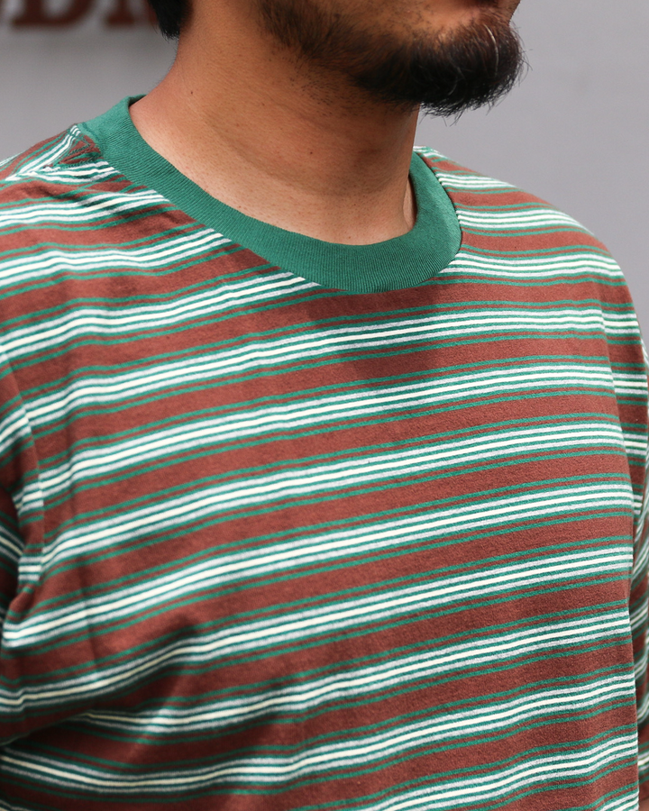 WALLA WALLA SPORT S/S STRIPE TEE Brown/Green