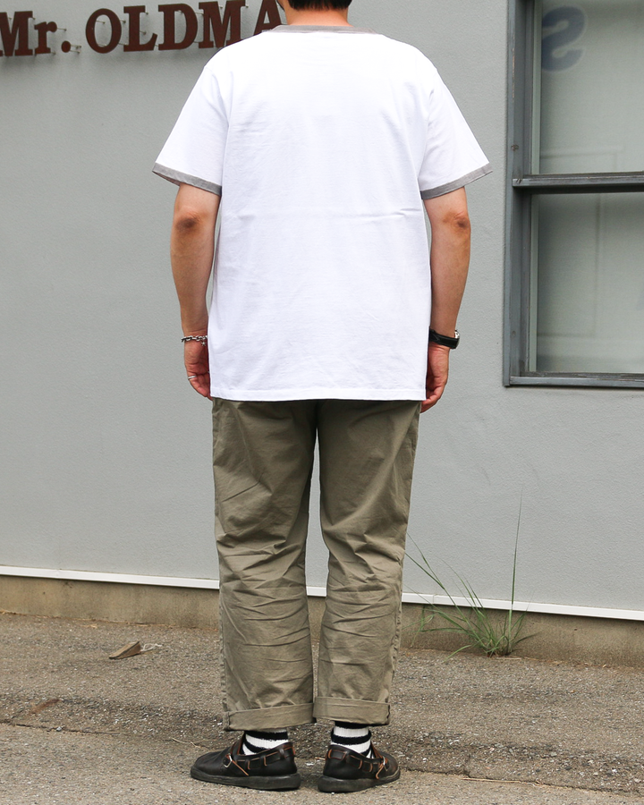 GOODWEAR S/S POCKET TEE HAND PAINT White/Grey