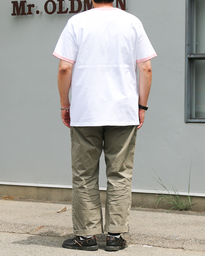 GOODWEAR S/S POCKET TEE HAND PAINT White/Pink