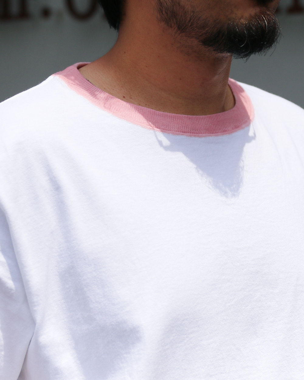 GOODWEAR S/S POCKET TEE HAND PAINT White/Pink