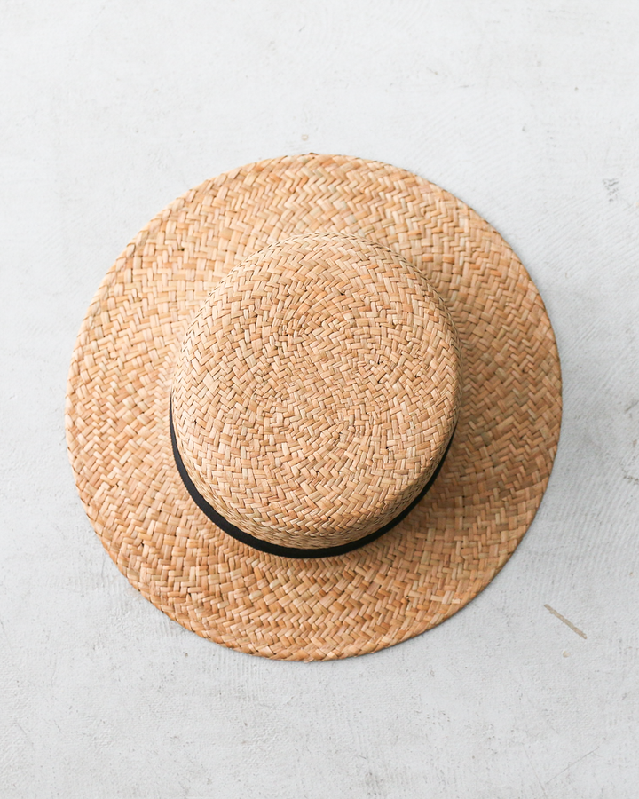 HIGHER HO24002 YELLOW STRAW BOATER