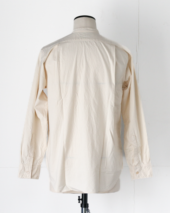 WORKERS Band Collar Shirt, Ecru Shirt Cloth