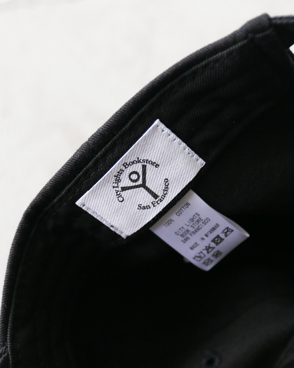 City Lights Bookstore シティライツブックストア Logo Cap Black