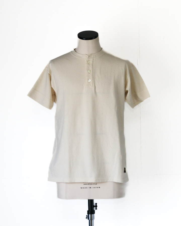 TROPHY CLOTHING TR26SS-209 Utility Mil Henley S/S Tee Natural