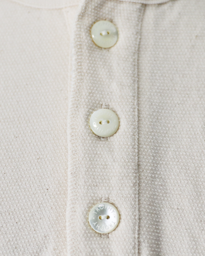TROPHY CLOTHING TR26SS-209 Utility Mil Henley S/S Tee Natural