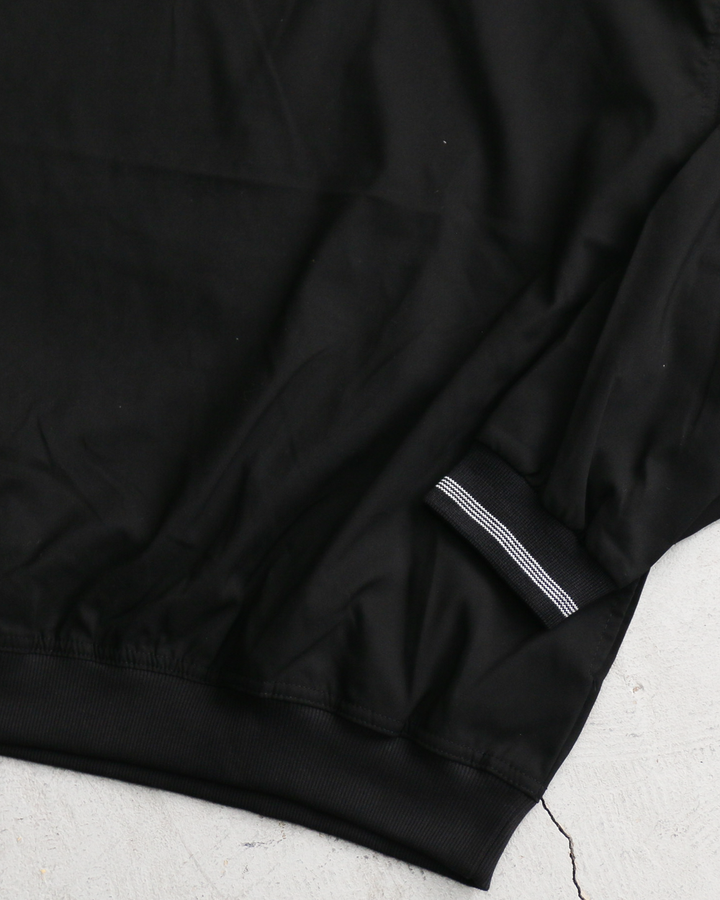 AKWA アクワ Microfiber Windshirt Cross Neck Pullover Black