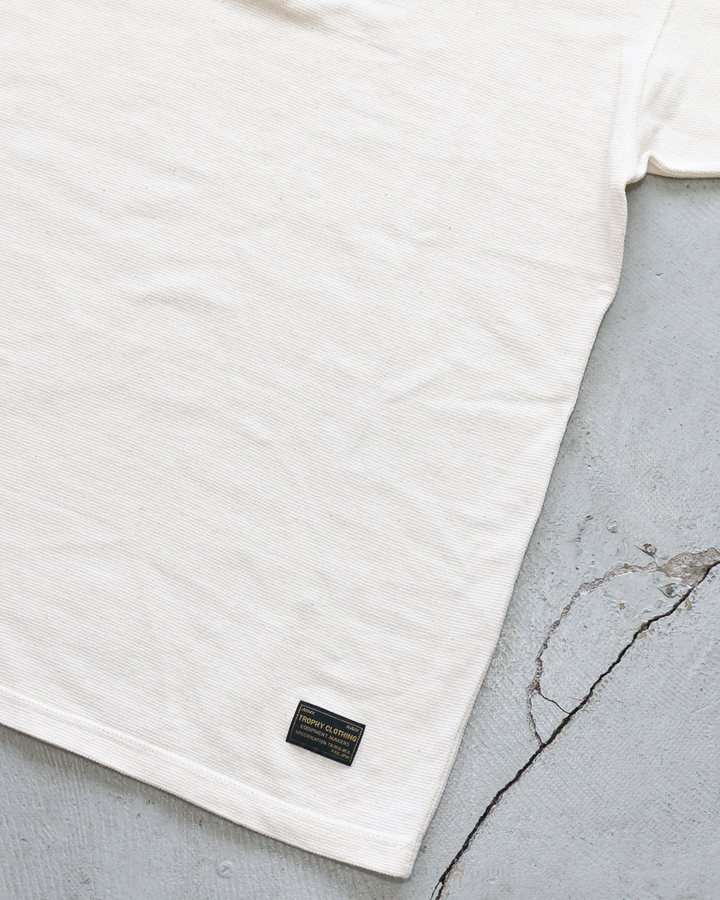TROPHY CLOTHING TR26SS-209 Utility Mil Henley S/S Tee Natural