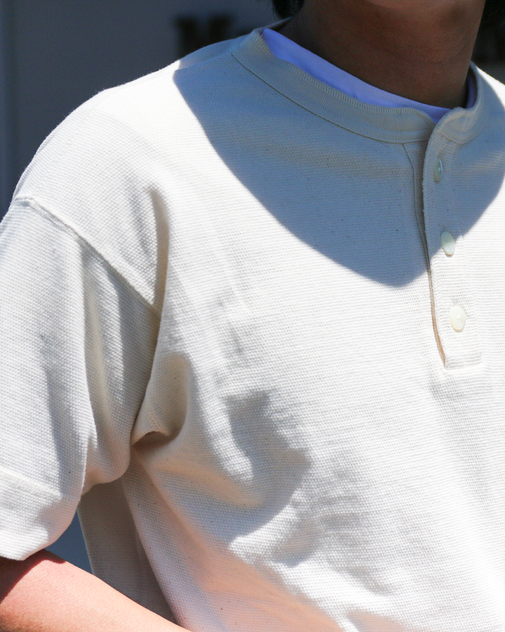 TROPHY CLOTHING TR26SS-209 Utility Mil Henley S/S Tee Natural
