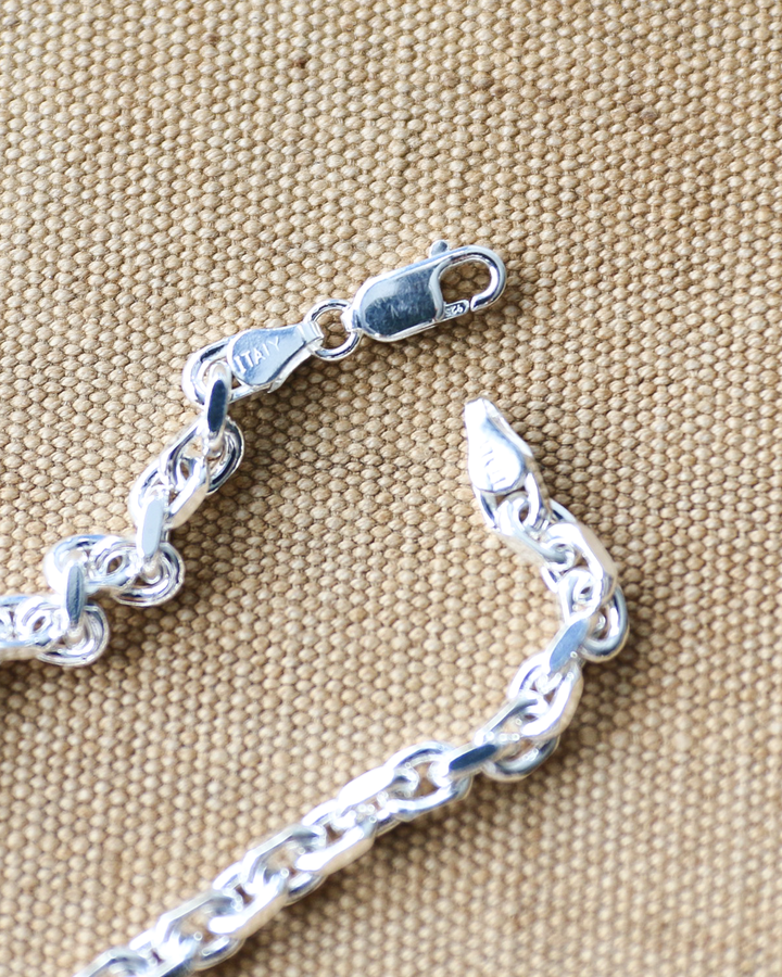 Vintage England Silver Jewelry Chain Bracelet 06