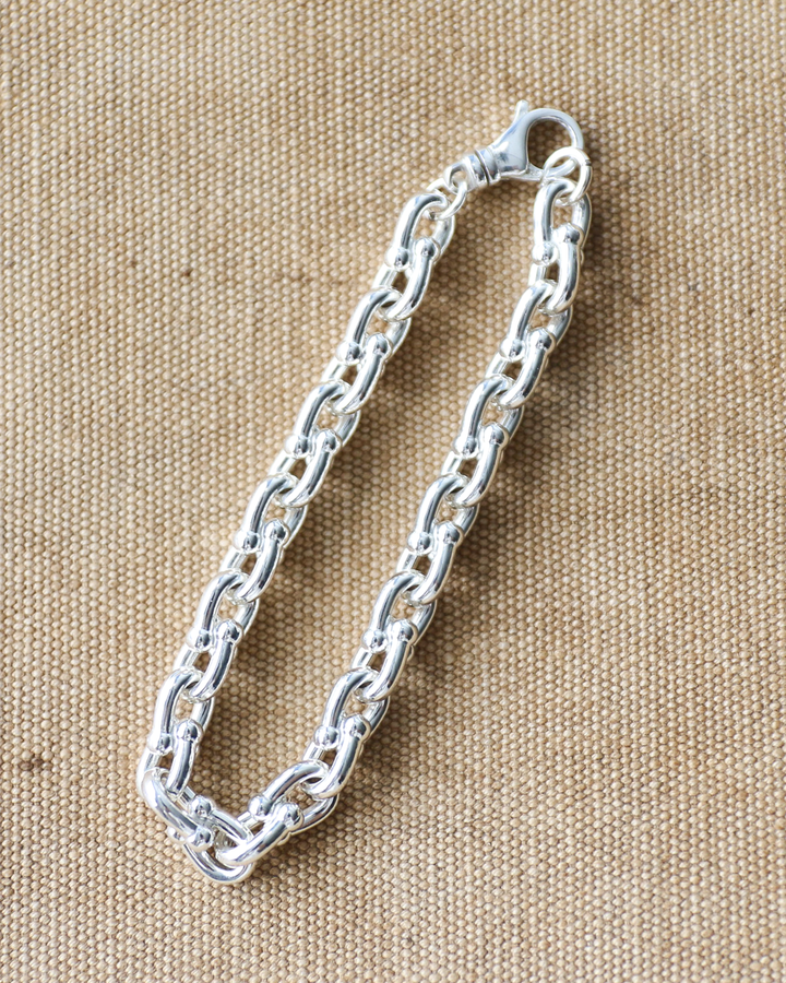 Vintage England Silver Jewelry Chain Bracelet 05