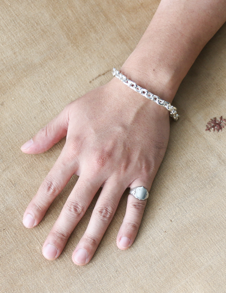 Vintage England Silver Jewelry Chain Bracelet 05