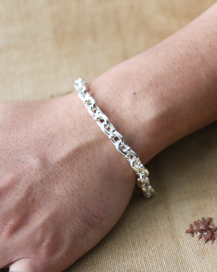 Vintage England Silver Jewelry Chain Bracelet 05