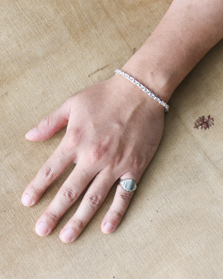 Vintage England Silver Jewelry Chain Bracelet 06