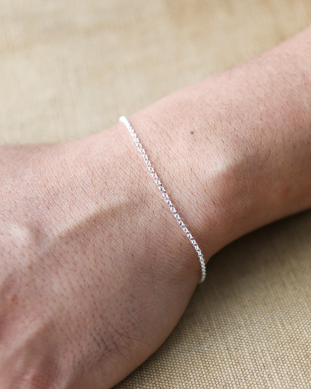 Vintage England Silver Jewelry Chain Bracelet 02